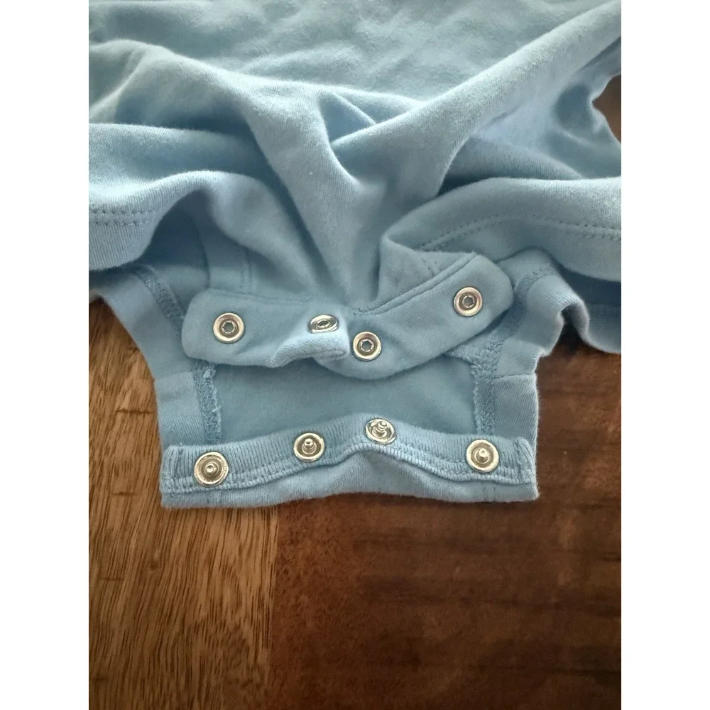 Ralph Lauren Baby Polo Shortall Romper Light Blue 6M One Piece Pony Logo